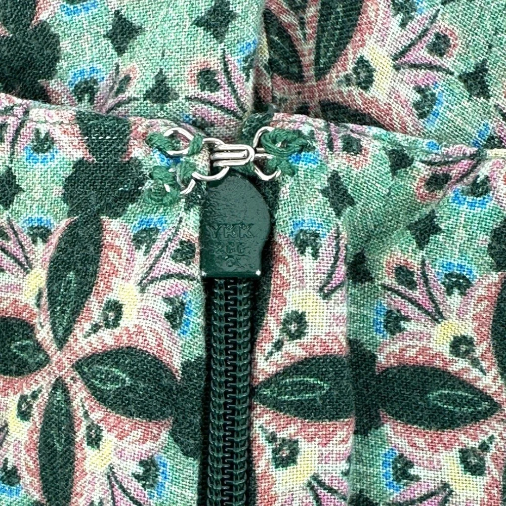 Farm Rio Honolulu Jumpsuit Size Small Green Floral Motif‎ Coastal Boho Global